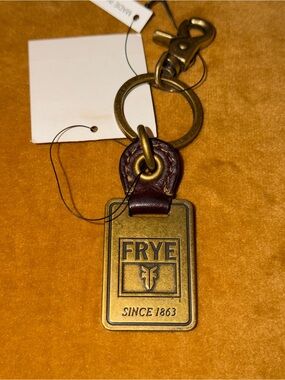 FRYE Brass Logo Key Fob - vintage!